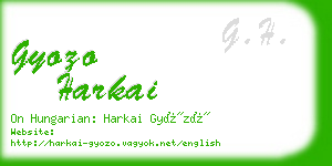 gyozo harkai business card